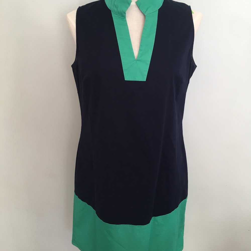 Sail To Sable Navy Blue/Green Dress Women’s Large